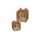 Contemporary Home Living Set of 2 Gold Metal Glittering Gift Boxes Christmas Decoration 9.25"
